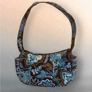 SALE✨Vera Bradley Brown & Lava Blue Paisley Small Shoulder Bag Handbag